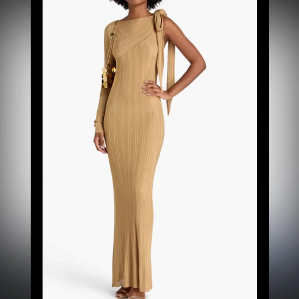 Paco Rabanne Gold One-Shoulder Gown (NWT) - Picture 2 of 6